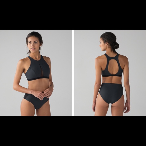 lululemon athletica Other - Lululemon Endless Horizons Top Swim Crop Top Grey